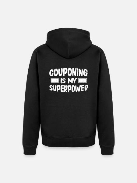Earn Points Couponing - Unisex Premium Organic Zip Hoodie - black