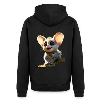 Galago Bush Bébé Singe Galagos Singe Mignon Galago - Veste à capuche bio Premium Unisexe - noir - Dos - Nico (187cm)