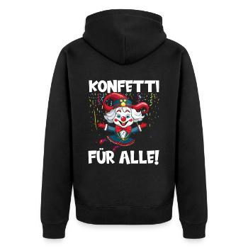Karneval Kostüm Fasching Fastnacht - Unisex Premium Bio Zip Hoodie - Schwarz - Hinten - Nico (187cm)