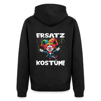 Karneval Kostüm Fasching Fastnacht - Unisex Premium Bio Zip Hoodie - Schwarz - Hinten - Nico (187cm)