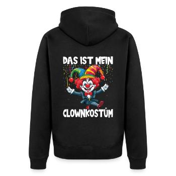 Karneval Kostüm Fasching Fastnacht - Unisex Premium Bio Zip Hoodie - Schwarz - Hinten - Nico (187cm)