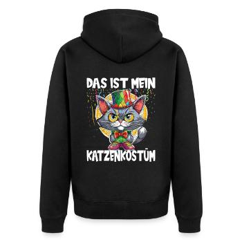 Karneval Kostüm Fasching Fastnacht - Unisex Premium Bio Zip Hoodie - Schwarz - Hinten - Nico (187cm)