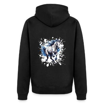 Équipe sportive de football équestre - Veste à capuche bio Premium Unisexe - noir - Dos - Nico (187cm)