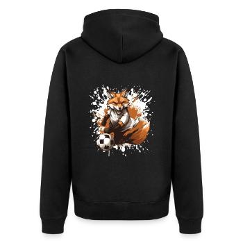 L’équipe sportive de football de Fuchs - Veste à capuche bio Premium Unisexe - noir - Dos - Nico (187cm)