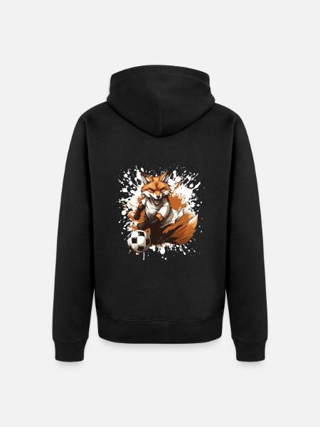 Fuchs Soccer Sports Team - Unisex Premium Organic Zip Hoodie - black