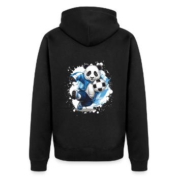 Équipe sportive de football Panda - Veste à capuche bio Premium Unisexe - noir - Dos - Nico (187cm)