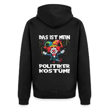 Karneval Kostüm Fasching Fastnacht - Unisex Premium Bio Zip Hoodie - Schwarz - Hinten - Nico (187cm)