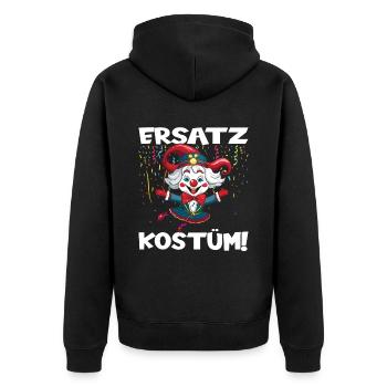 Karneval Kostüm Fasching Fastnacht - Unisex Premium Bio Zip Hoodie - Schwarz - Hinten - Nico (187cm)