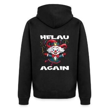 Karneval Kostüm Fasching Fastnacht - Unisex Premium Bio Zip Hoodie - Schwarz - Hinten - Nico (187cm)