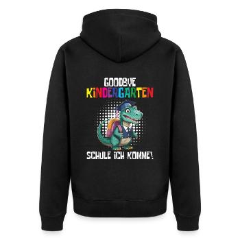 School child 2024 School enrolment 2024 Back to school - Unisex Premium Organic Zip Hoodie - black - Back - Nico (187cm)