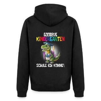 School child 2024 School enrolment 2024 Back to school - Unisex Premium Organic Zip Hoodie - black - Back - Nico (187cm)
