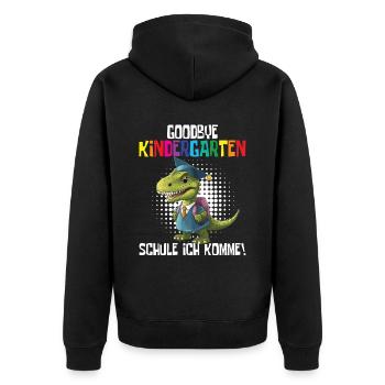 School child 2024 School enrolment 2024 Back to school - Unisex Premium Organic Zip Hoodie - black - Back - Nico (187cm)