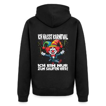 Carnival Costume Carnival Carnival - Unisex Premium Organic Zip Hoodie - black - Back - Nico (187cm)
