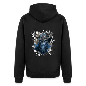 Tête de Viking Valhalla Guerrier Coloré - Veste à capuche bio Premium Unisexe - noir - Dos - Nico (187cm)