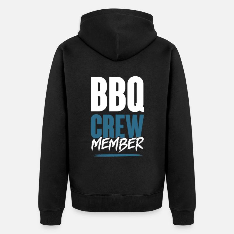 Bbq Crew - Unisex Premium Bio Zip Hoodie - Schwarz