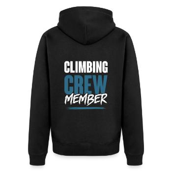 Climbing Crew - Unisex Premium Bio Zip Hoodie - Schwarz - Hinten - Nico (187cm)