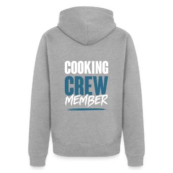 Équipe de cuisine - Veste à capuche bio Premium Unisexe - gris chiné - Dos - Nico (187cm)