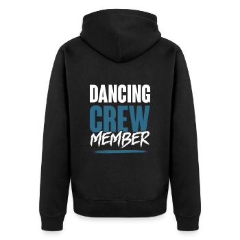 Dancing Crew - Unisex Premium Bio Zip Hoodie - Schwarz - Hinten - Nico (187cm)