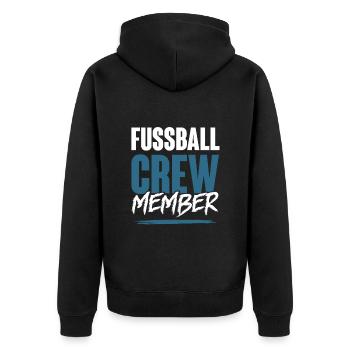 Équipe de football - Veste à capuche bio Premium Unisexe - noir - Dos - Nico (187cm)