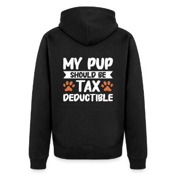 Steuerzahler Finanzamt Steuer zahlen - Unisex Premium Bio Zip Hoodie - Schwarz - Hinten - Nico (187cm)