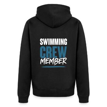 Équipe de natation - Veste à capuche bio Premium Unisexe - noir - Dos - Nico (187cm)