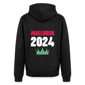 Jours fériés à Majorque 2024 - Veste à capuche bio Premium Unisexe - noir - Dos - Nico (187cm)