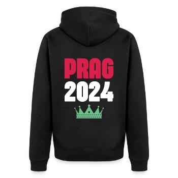 Jours fériés Prague 2024 - Veste à capuche bio Premium Unisexe - noir - Dos - Nico (187cm)
