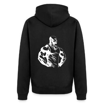 Bodybuilder Fitness Muscles Gym Musculation - Veste à capuche bio Premium Unisexe - noir - Dos - Nico (187cm)