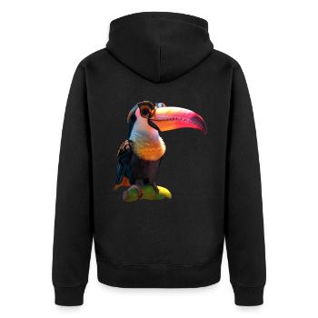Toucan Rainforest South America Toucans Giant Toucan - Unisex Premium Organic Zip Hoodie - black - Back - Nico (187cm)