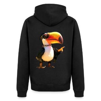 Toucan Rainforest South America Toucans Giant Toucan - Unisex Premium Organic Zip Hoodie - black - Back - Nico (187cm)