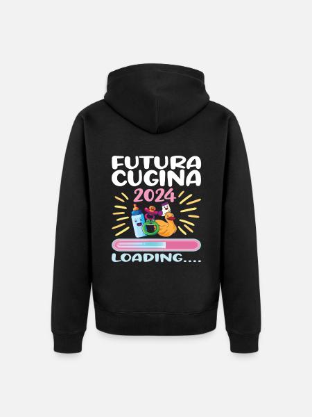 Become a cousin in 2024 - Unisex Premium Organic Zip Hoodie - black