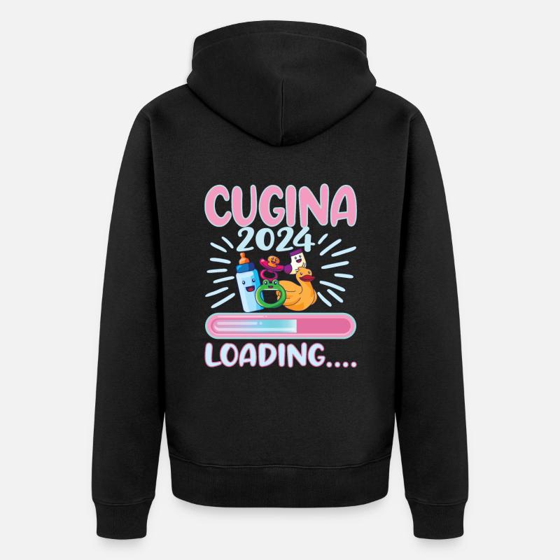 Devenez cousin en 2024 - Veste à capuche bio Premium Unisexe - noir