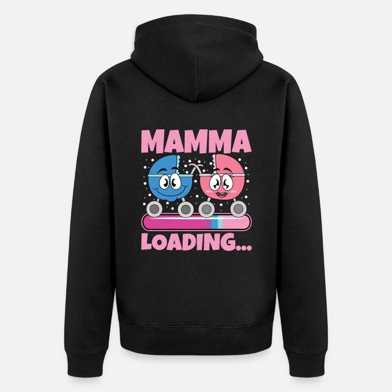 Super Mamma 2024 Loading - Unisex Premium Bio Zip Hoodie - Schwarz
