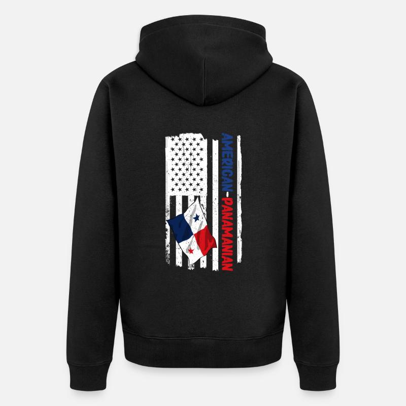 Drapeau panaméen Drapeau panaméen - Veste à capuche bio Premium Unisexe - noir