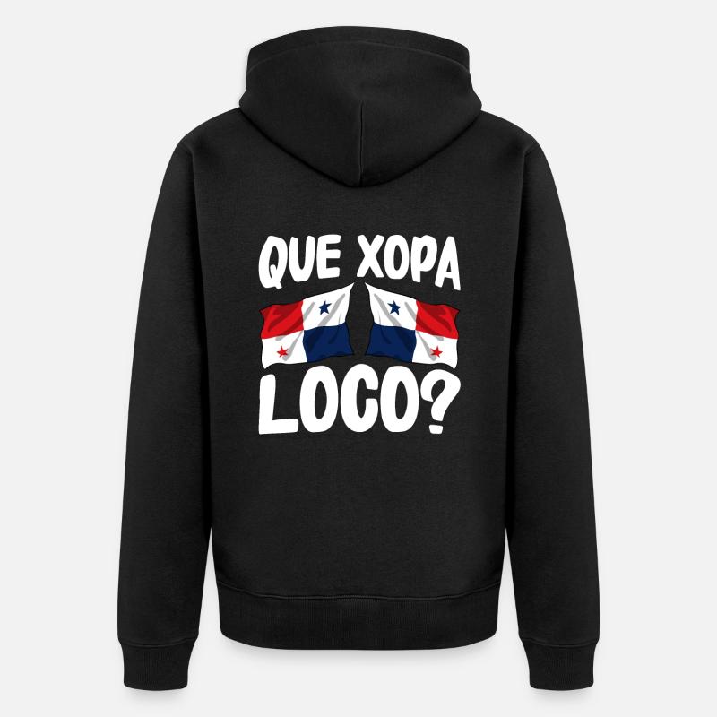 Drapeau panaméen Drapeau panaméen - Veste à capuche bio Premium Unisexe - noir