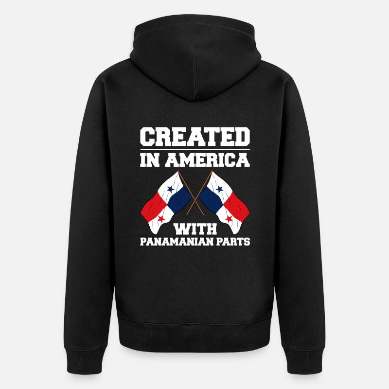 Drapeau panaméen Drapeau panaméen - Veste à capuche bio Premium Unisexe - noir