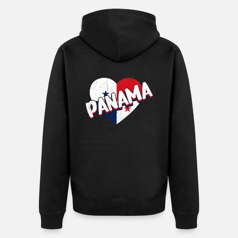 Drapeau panaméen Drapeau panaméen - Veste à capuche bio Premium Unisexe - noir