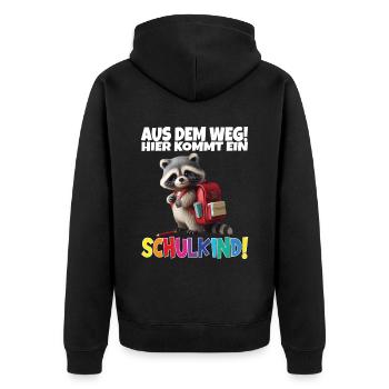 Inscription scolaire 2024 de l’école de la rentrée scolaire - Veste à capuche bio Premium Unisexe - noir - Dos - Nico (187cm)
