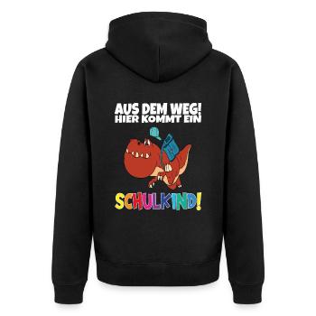 Inscription scolaire 2024 de l’école de la rentrée scolaire - Veste à capuche bio Premium Unisexe - noir - Dos - Nico (187cm)