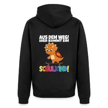 Inscription scolaire 2024 de l’école de la rentrée scolaire - Veste à capuche bio Premium Unisexe - noir - Dos - Nico (187cm)
