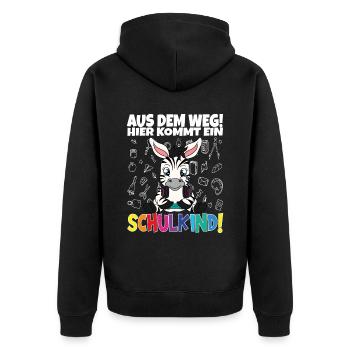 Inscription scolaire 2024 de l’école de la rentrée scolaire - Veste à capuche bio Premium Unisexe - noir - Dos - Nico (187cm)