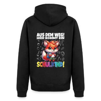 Inscription scolaire 2024 de l’école de la rentrée scolaire - Veste à capuche bio Premium Unisexe - noir - Dos - Nico (187cm)