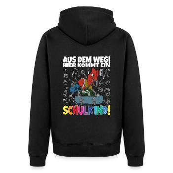 Inscription scolaire 2024 de l’école de la rentrée scolaire - Veste à capuche bio Premium Unisexe - noir - Dos - Nico (187cm)