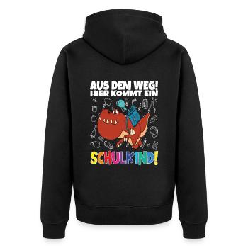 Inscription scolaire 2024 de l’école de la rentrée scolaire - Veste à capuche bio Premium Unisexe - noir - Dos - Nico (187cm)