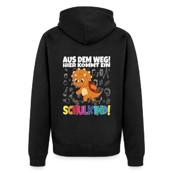 Inscription scolaire 2024 de l’école de la rentrée scolaire - Veste à capuche bio Premium Unisexe - noir - Dos - Nico (187cm)