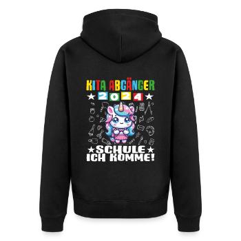 Daycare Leavers 2024 School Enrollment 2024 - Unisex Premium Organic Zip Hoodie - black - Back - Nico (187cm)