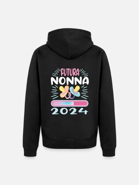 Nonna 2024 Loading Grandma 2024 - Unisex Premium Organic Zip Hoodie - black