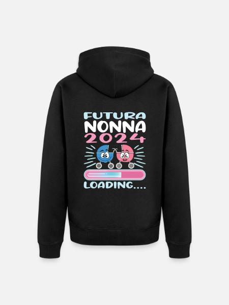Nonna 2024 Loading Grandma 2024 - Unisex Premium Organic Zip Hoodie - black