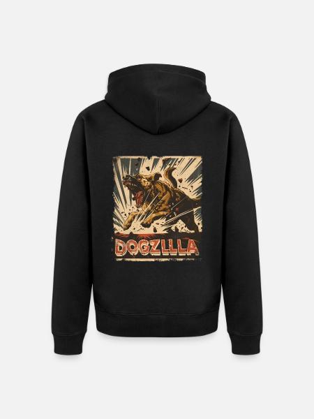 German Shepherd Dogzilla - Unisex Premium Organic Zip Hoodie - black
