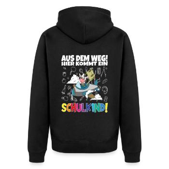 Écoliers 2024 Inscriptions scolaires Retour à l’école - Veste à capuche bio Premium Unisexe - noir - Dos - Nico (187cm)